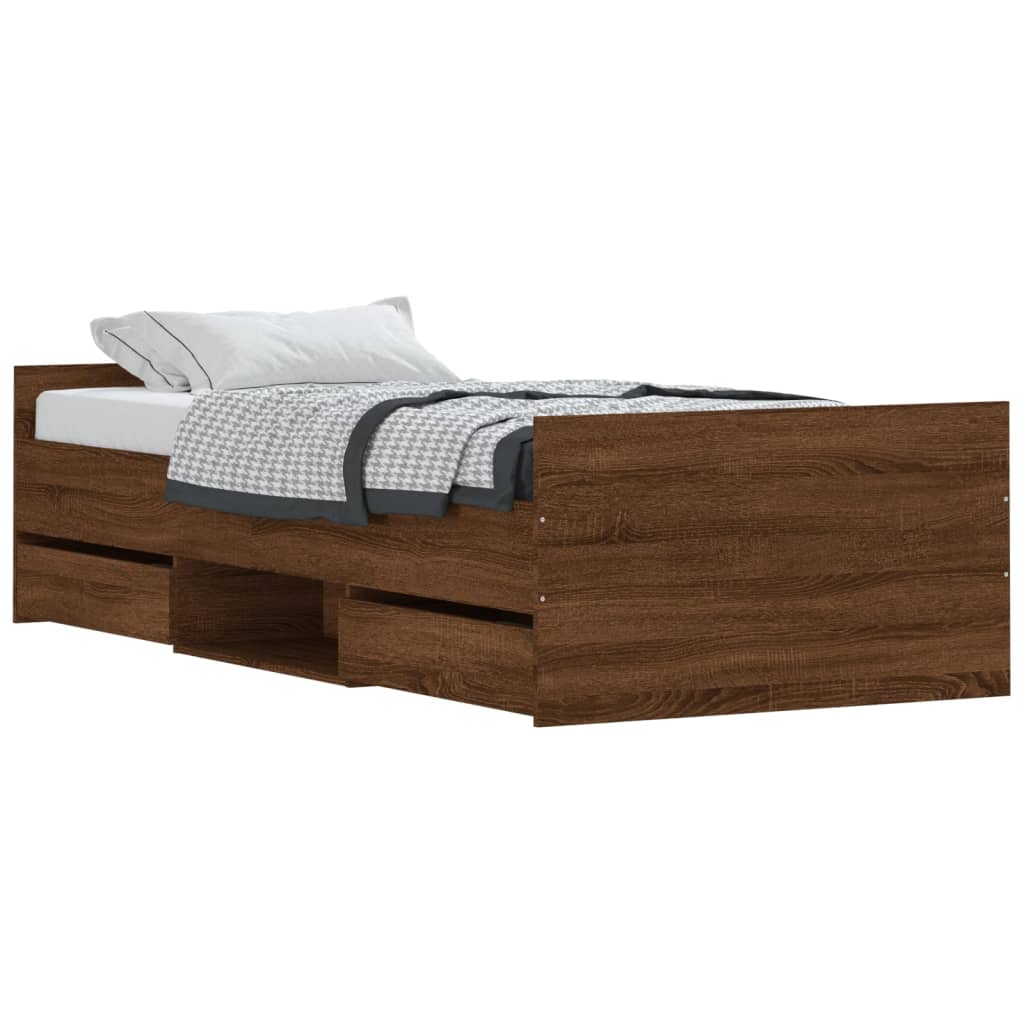Estructura de cama 90x200 Marrón