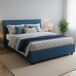 Cama de casal de tecido 155x215 Cama de casal de tecido 155x215 Azul