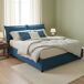 Cama de casal de tecido 155x205 Cama de casal de tecido 155x205 Azul