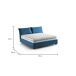 Cama de casal de tecido 155x205 Cama de casal de tecido 155x205 Azul