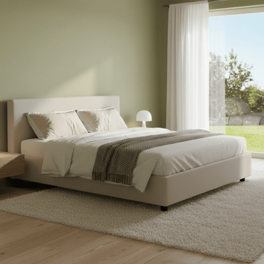 Cama de casal de tecido Cama de casal de tecido