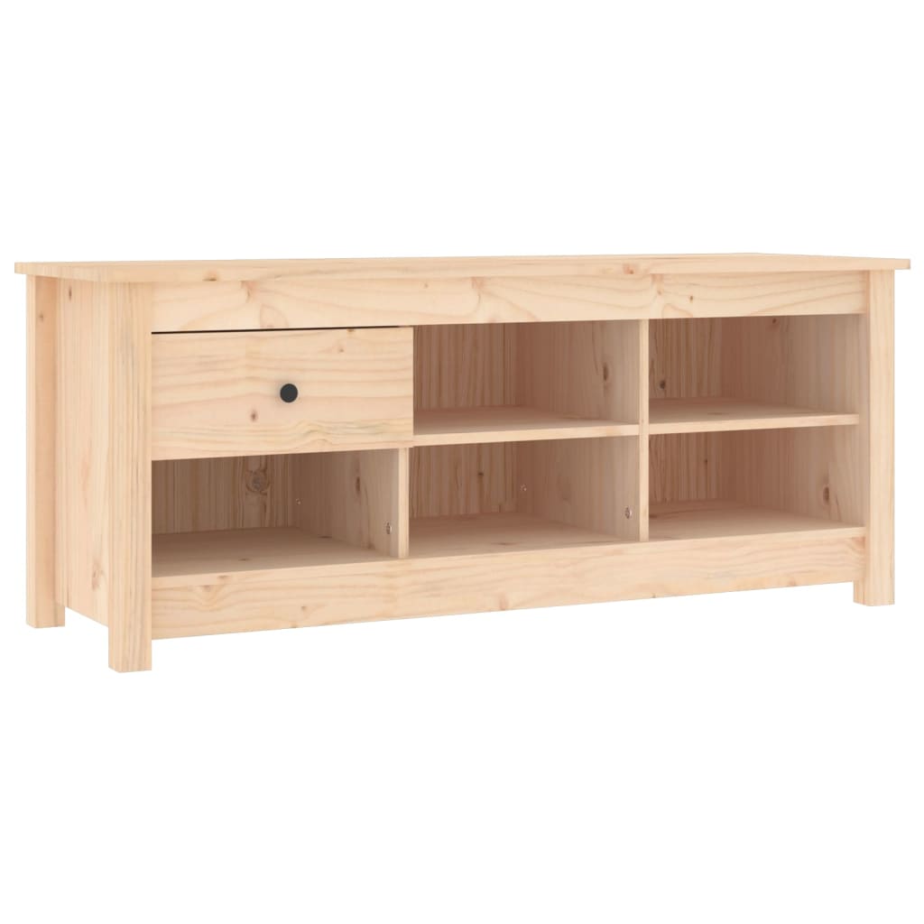 Vidaxl mueble zapatero de madera maciza de pino 110x38x45,5 cm