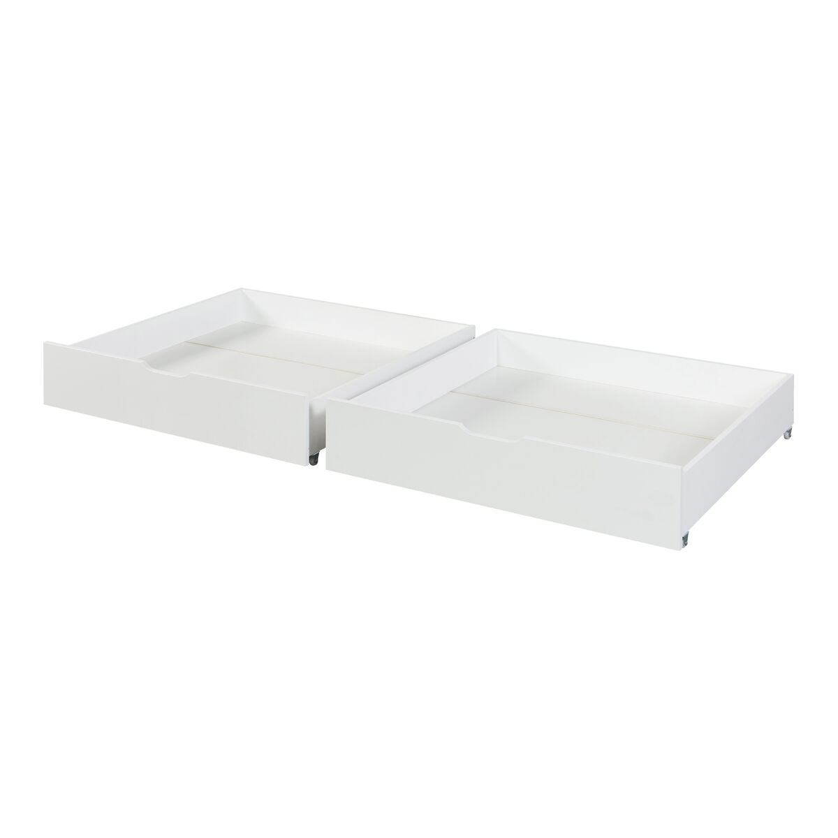 Set de 2 cajones debajo de la cama ydre con ruedas 98x92x22cm - blanco [en.casa]