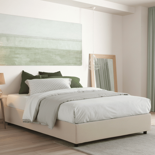 Cama de casal de tecido