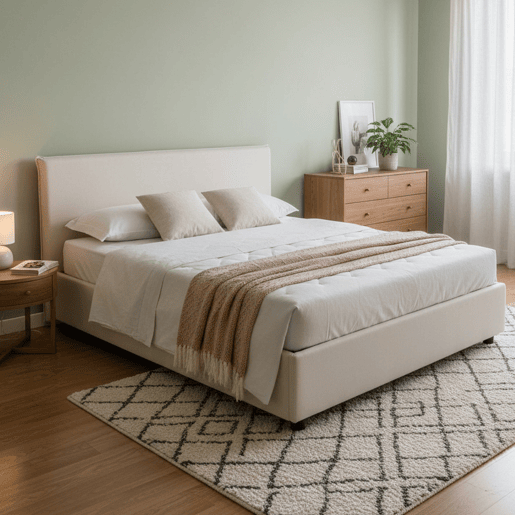 Cama de casal de tecido