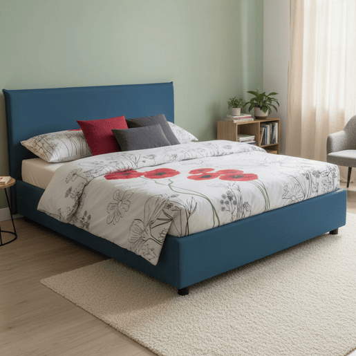 Cama de casal de tecido