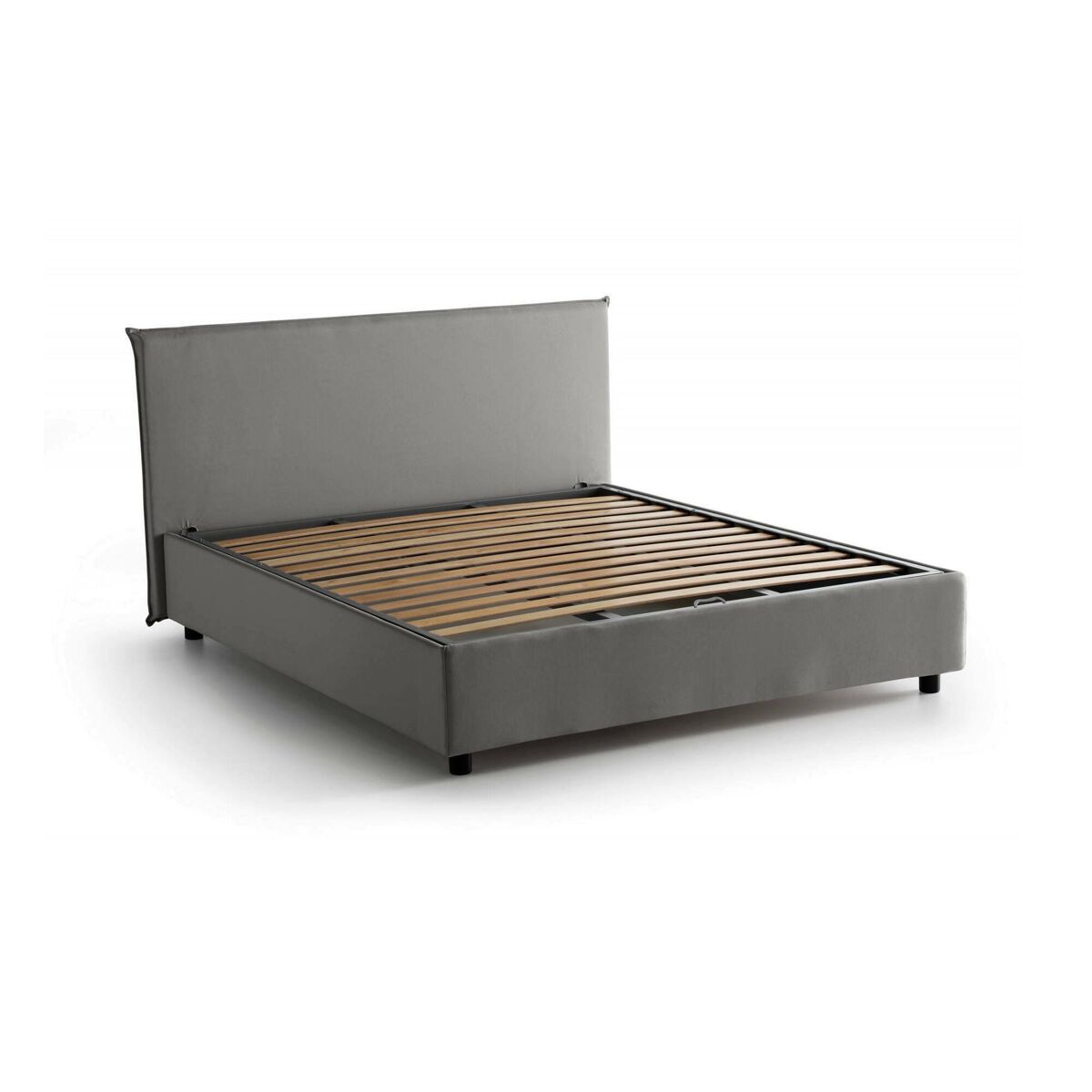Cama de casal de tecido 155x215 Gris