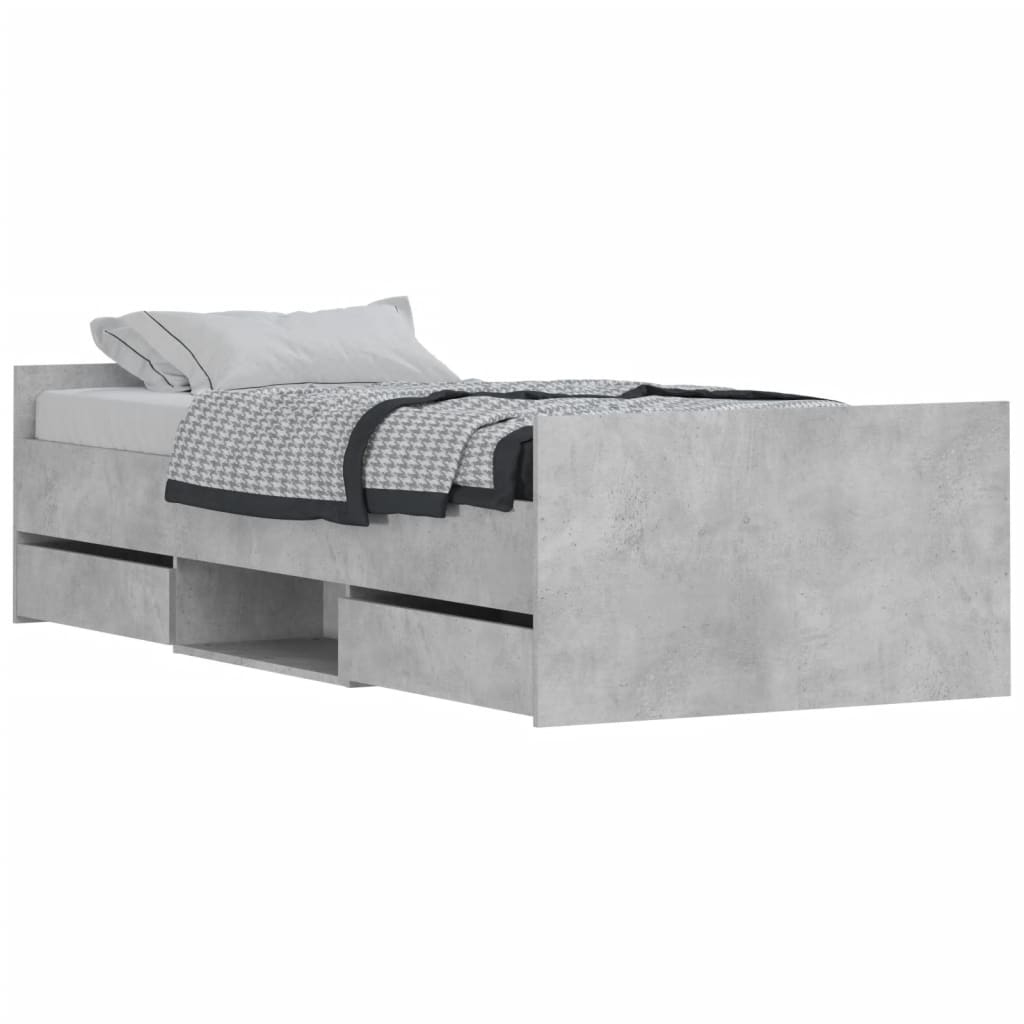 Estructura de cama 90x190 Gris Claro