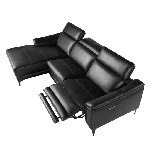 ANGEL CERDA Sofá relax chaise longue em pele
