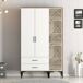 Armário de 3 portas com efeito madeira 120 Armário de 3 portas com efeito madeira 120 Blanco/ Madera