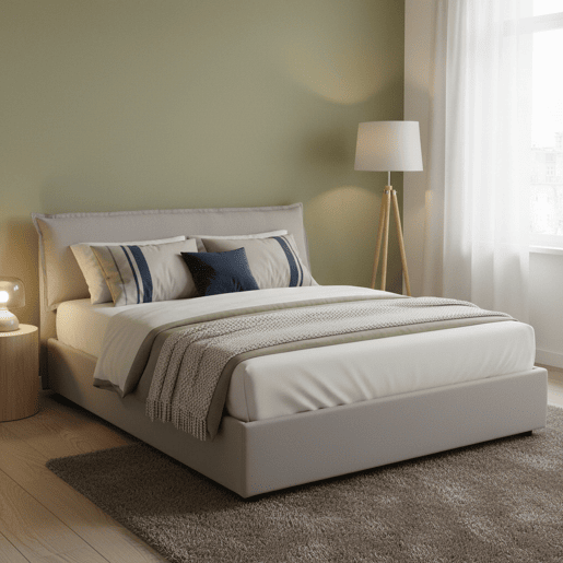 Cama de casal de tecido