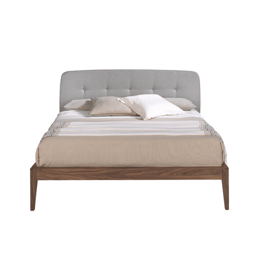 ANGEL CERDA Cama tufada em tecido cinzento ANGEL CERDA Cama tufada em tecido cinzento