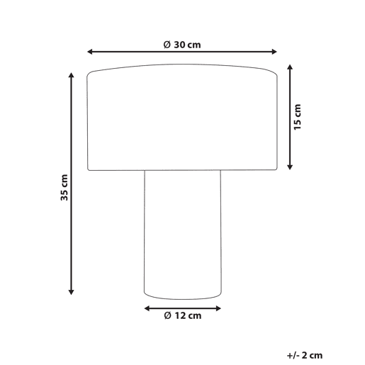 Beliani Candeeiro de mesa MALIPS Beliani Candeeiro de mesa MALIPS