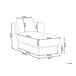 Beliani Chaise longue izquierdo Poliéster ARTHEZE Beliani Chaise longue izquierdo Poliéster ARTHEZE Azul