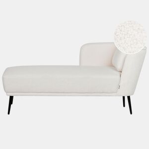 Chaise longue à direita ARTHEZE Bouclé Branco creme