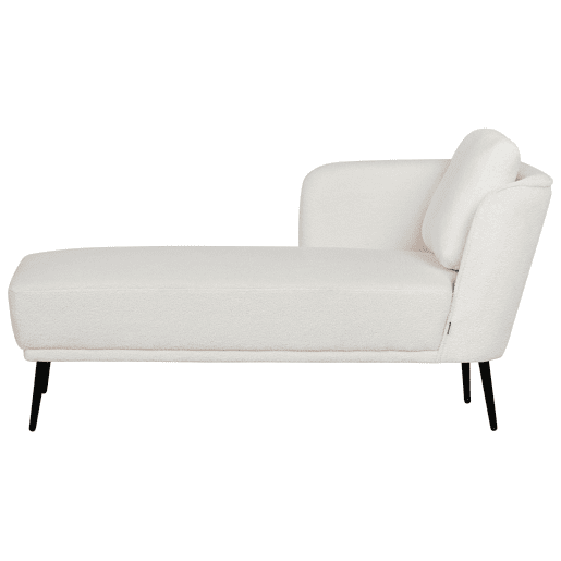 Chaise longue à direita ARTHEZE Bouclé Branco creme