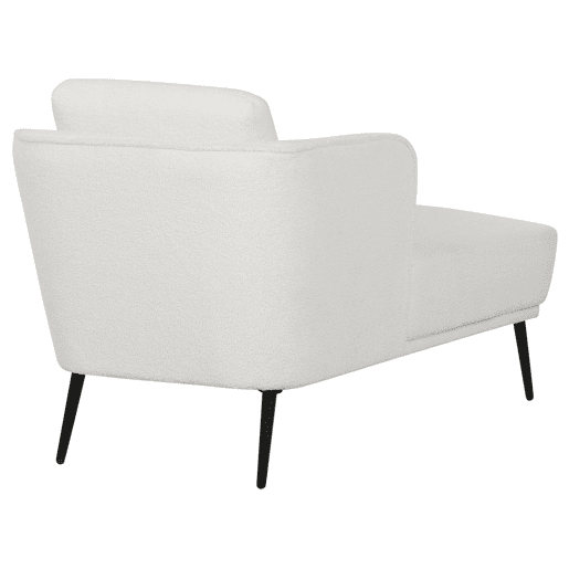 Chaise longue à direita ARTHEZE Bouclé Branco creme