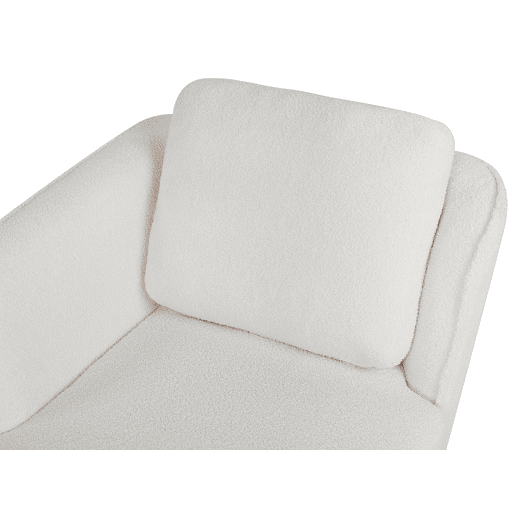 Chaise longue à direita ARTHEZE Bouclé Branco creme