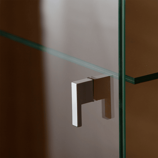 Vitrine 1 porte ouverture gauche LED inclus Teo Blanc et Bois