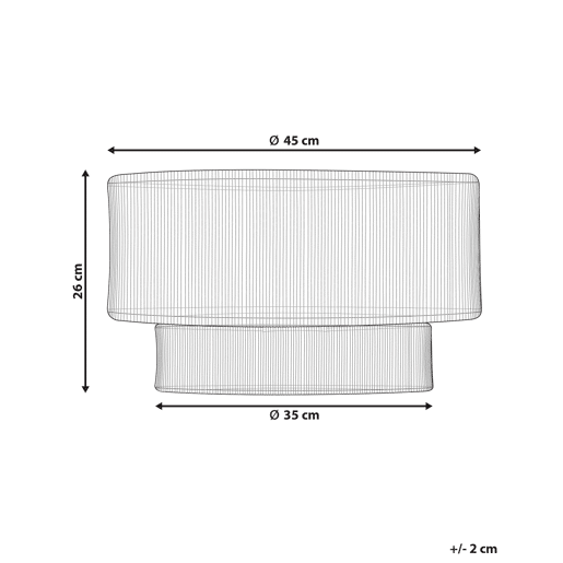 Beliani Iluminação de tecto DORING