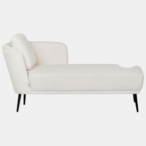 Chaise longue à esquerda ARTHEZE Bouclé Branco creme