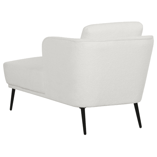 Chaise longue à esquerda ARTHEZE Bouclé Branco creme