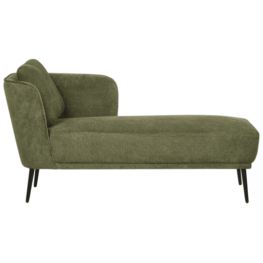 Chaise longue à esquerda ARTHEZE Tecido Verde escuro