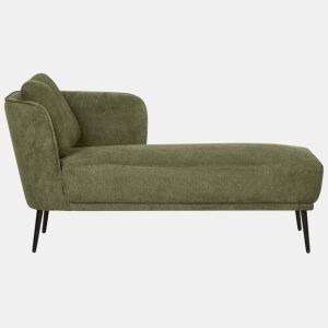 Chaise longue à esquerda ARTHEZE Tecido Verde escuro