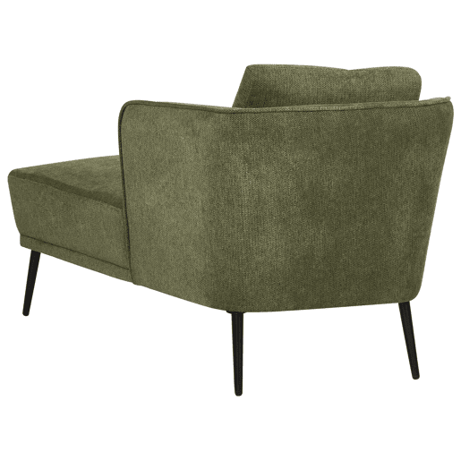 Chaise longue à esquerda ARTHEZE Tecido Verde escuro