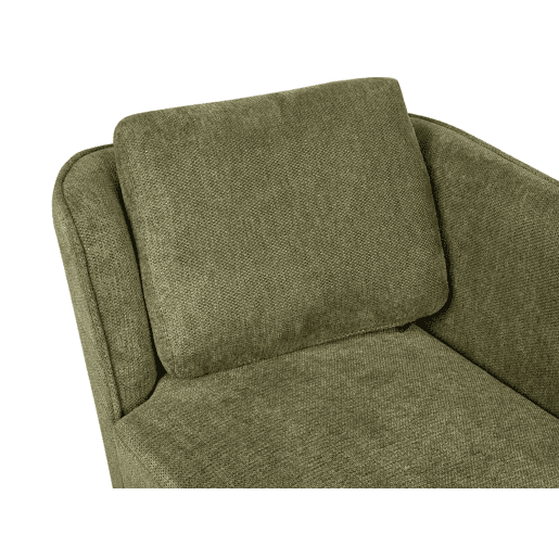 Chaise longue à esquerda ARTHEZE Tecido Verde escuro