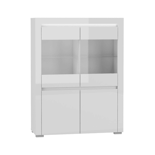 Vitrina 4 portas LED incluída Kasla Branco Vitrina 4 portas LED incluída Kasla Branco