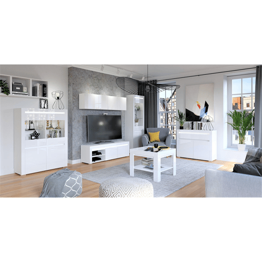 Vitrina 4 portas LED incluída Kasla Branco Vitrina 4 portas LED incluída Kasla Branco