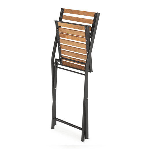 Pack de 2 cadeiras dobráveis u200Bu200Bde jardim Ambar em madeira e metal