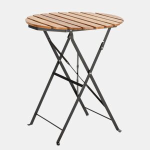 Mesa dobrável para jardim Ambar em madeira e metal