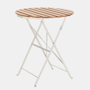 Mesa dobrável para jardim Ambar em madeira e metal