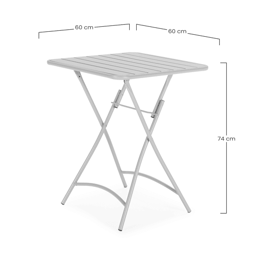 Mesa dobrável de metal Perla para jardim