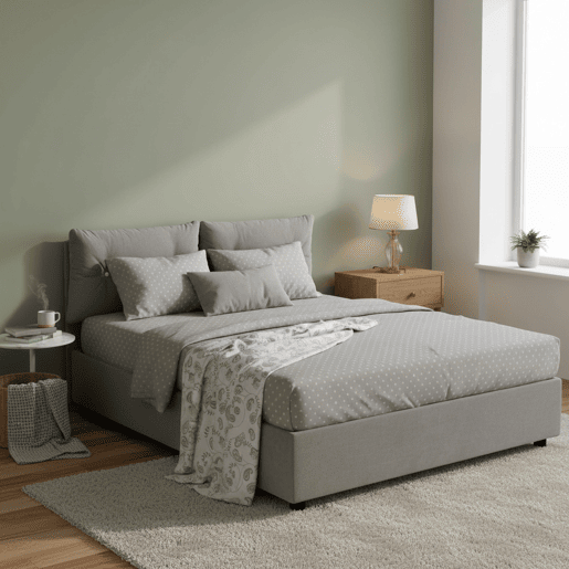 Cama de casal de tecido