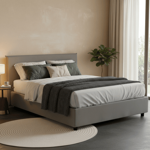 Cama de casal de tecido Cama de casal de tecido