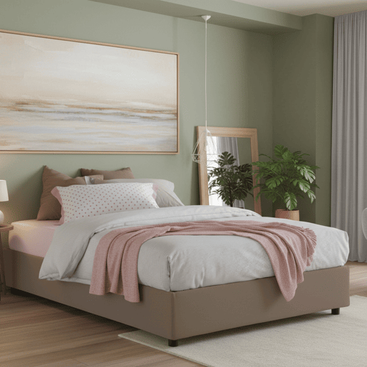 Cama de casal de tecido