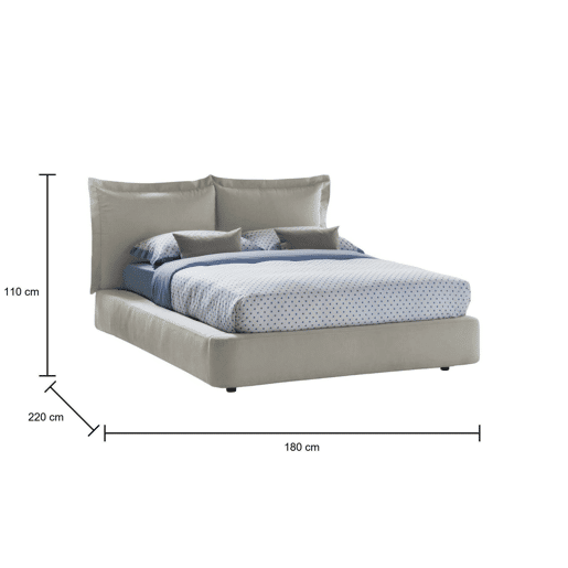 Cama de casal de tecido