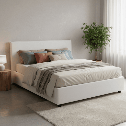 Cama de casal de tecido