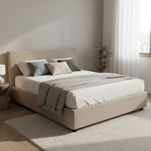 Cama de casal de tecido Cama de casal de tecido