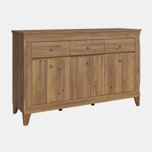 Aparador Raya Wood com 3 portas e 3 gavetas