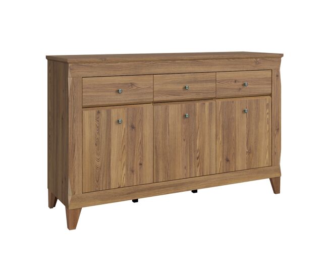 Bufé 3 puertas 3 cajones raya madera