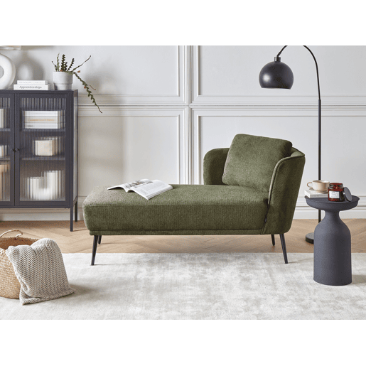 Chaise longue à direita ARTHEZE Tecido Verde escuro