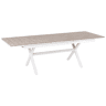 Mesa de refeição de jardim extensível FANES 184242 cm 90 cm Metal Branco