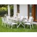 Beliani Mesa de jardín FANES 184x90 Beliani Mesa de jardín FANES 184x90 Blanco/ Madera