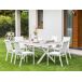 Beliani Mesa de jardín FANES 184x90 Beliani Mesa de jardín FANES 184x90 Blanco/ Madera