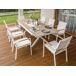 Beliani Mesa de jardín FANES 184x90 Beliani Mesa de jardín FANES 184x90 Blanco/ Madera