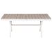 Beliani Mesa de jardín FANES 184x90 Beliani Mesa de jardín FANES 184x90 Blanco/ Madera